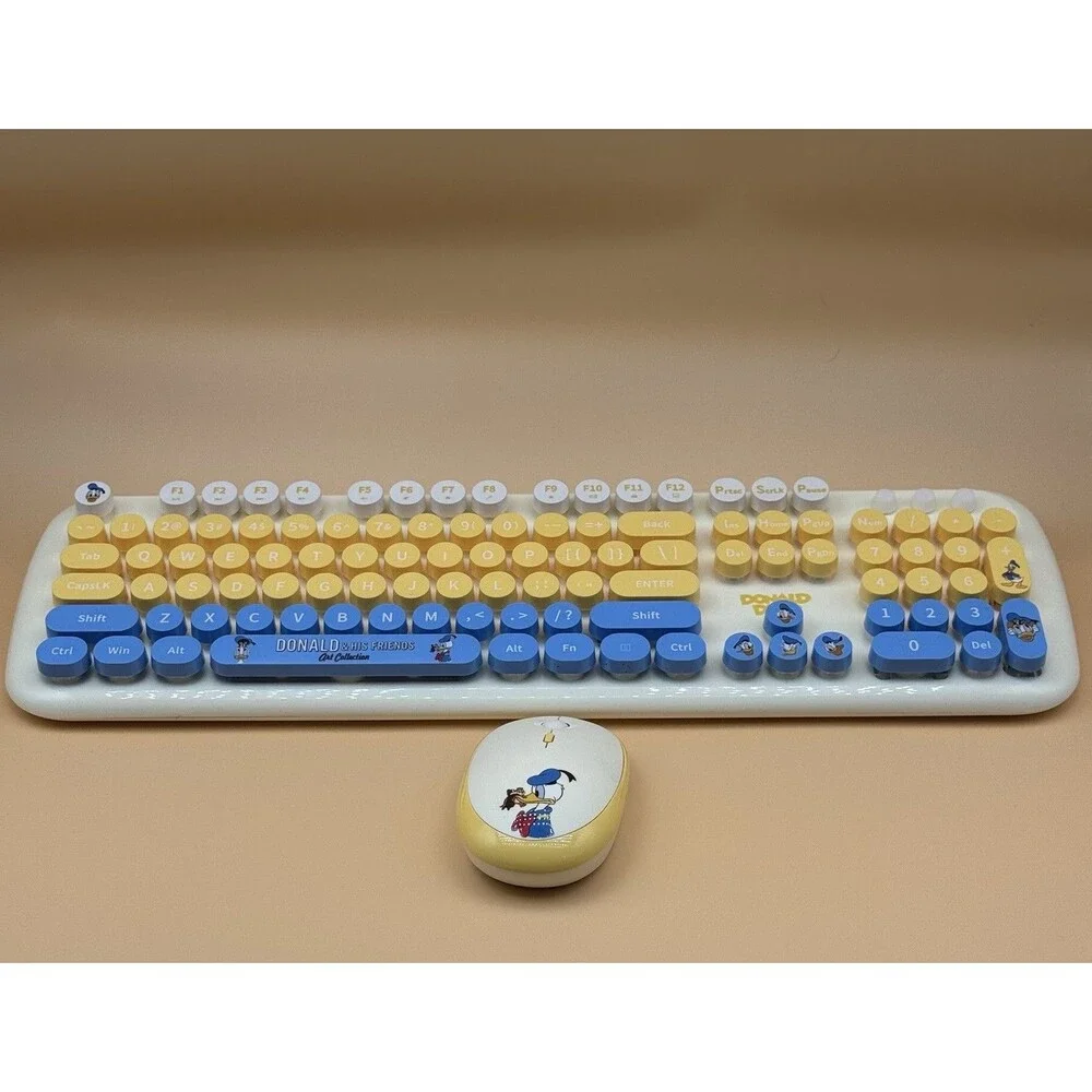 Disney Donald Duck 90th Anniversary Wireless Keyboard & Mouse Set Tested Works